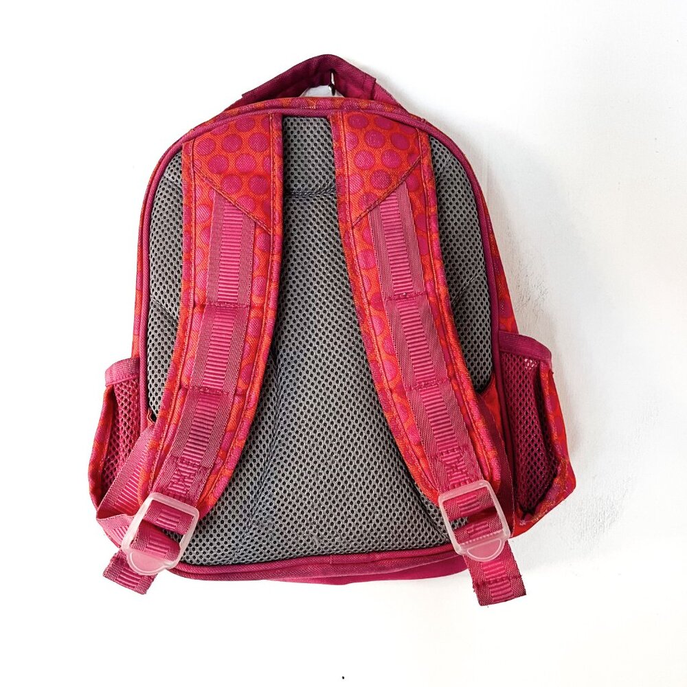 Pottery Barn Kids Mackenzie Small Pink Orange Dot Backpack School Bag - Picture 2 of 14